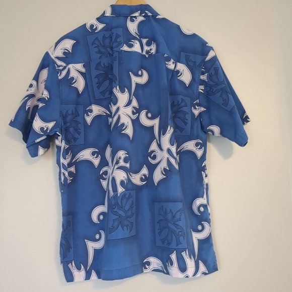 Vintage Gotcha Button Down Mens Large Blue/White Surfer Skater Beach Vacation - Picture 2 of 9
